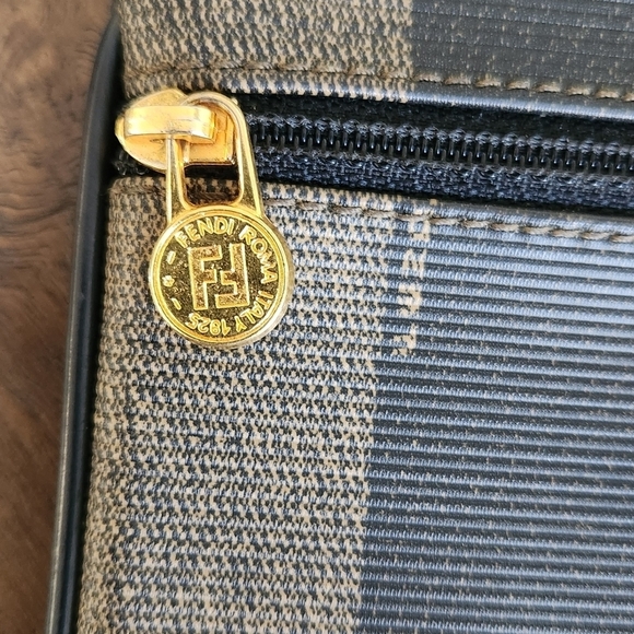 Fendi Pequin Canvas Zip Pouch - Picture 2 of 13
